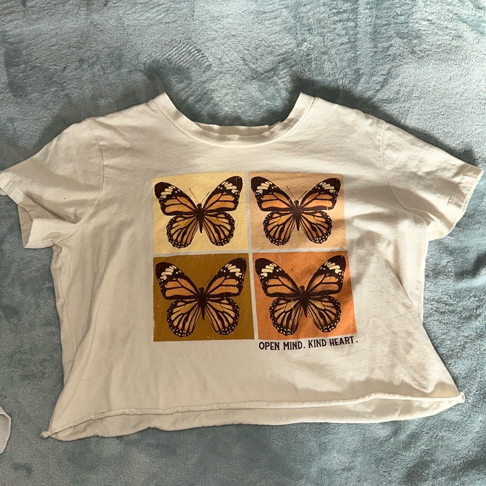 Altar’d State Butterfly Cropped Tee